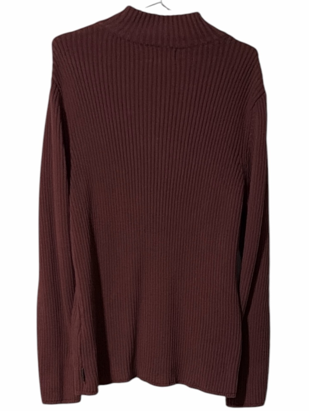 Woolrich Heritage Ribbed Henley Sweater - Button & Zip Mock Neck - Hazelberry - Picture 3 of 7